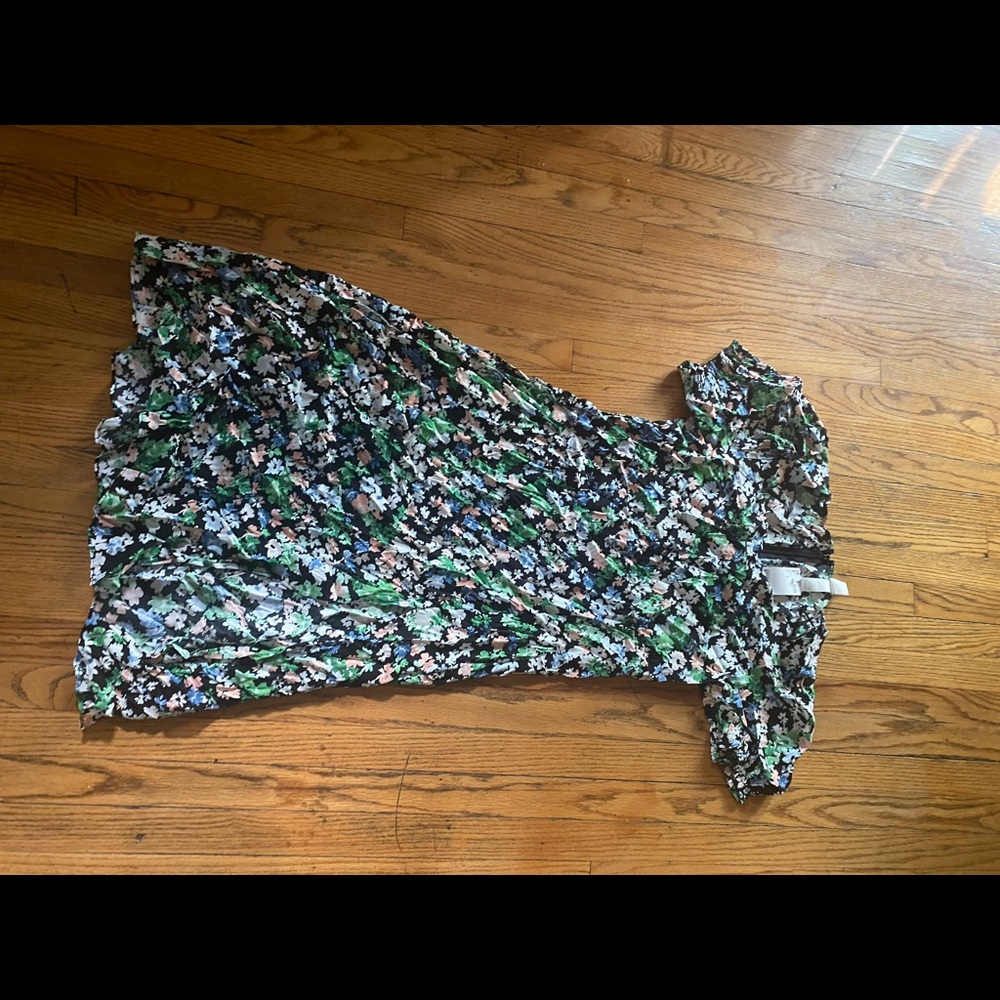 Midi floral square neck